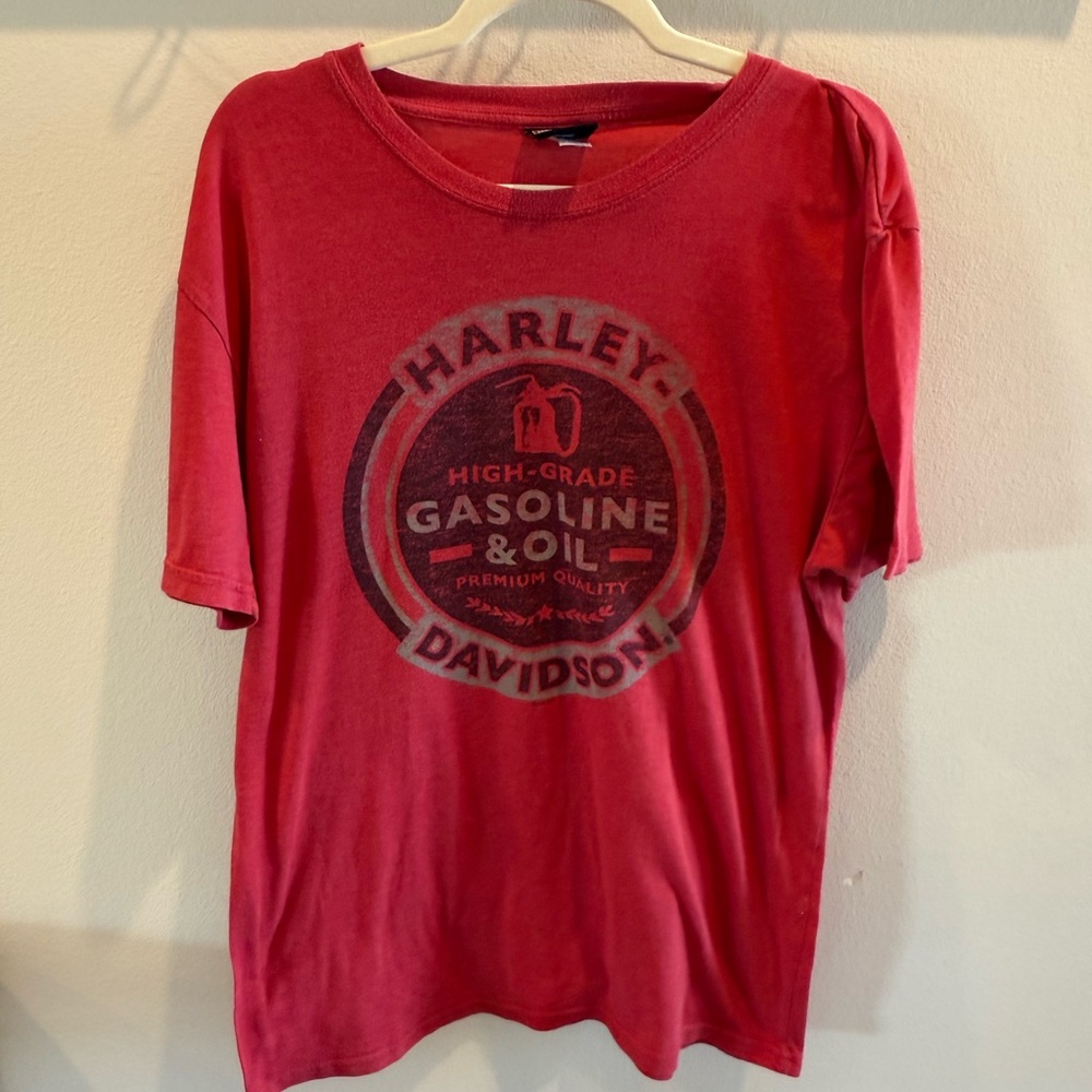 Harley-Davidson Denver Colorado  Red Graphic T-Shirt Size Large